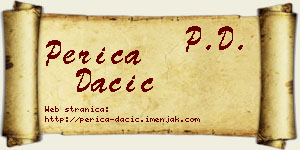 Perica Dačić vizit kartica